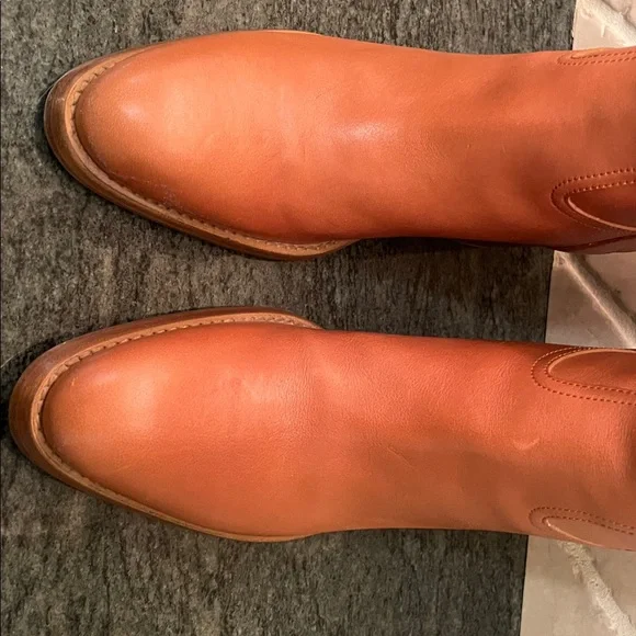 Celine Mid-Calf Boots in Cognac Leather - Picture 3 of 10